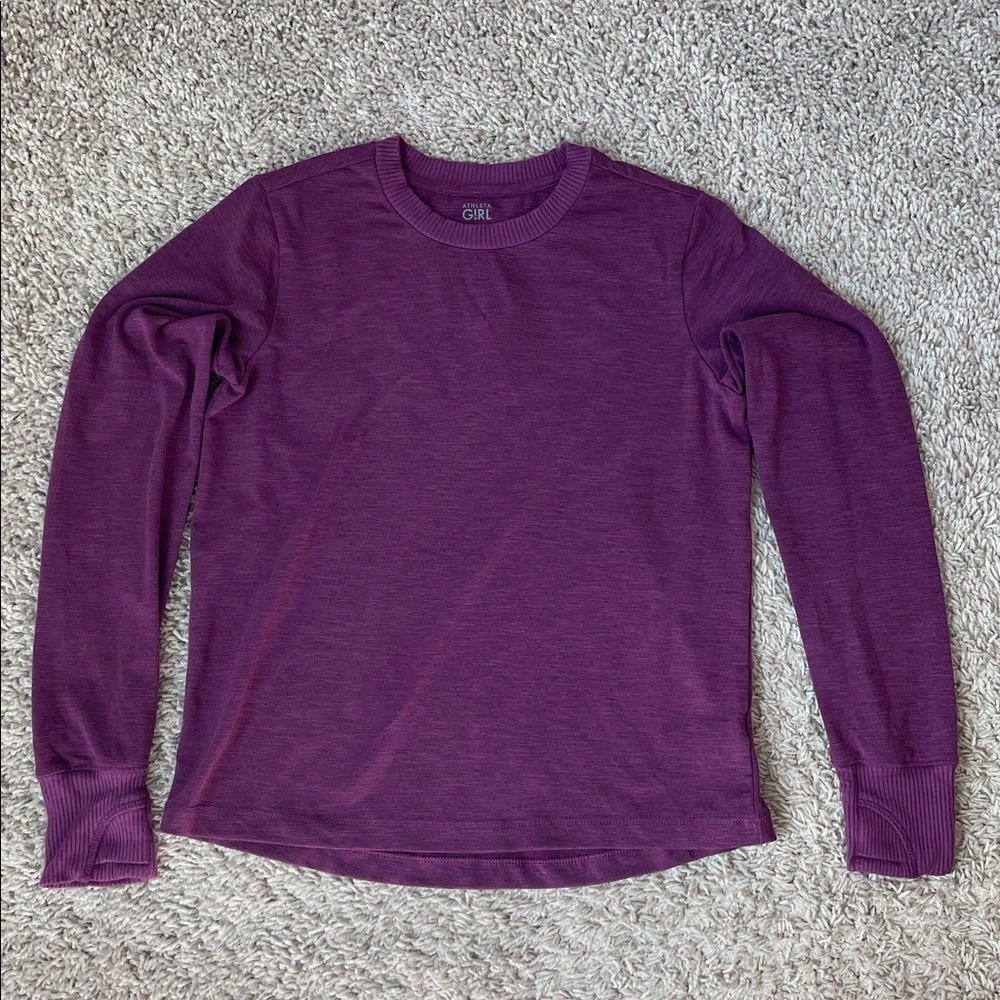 Athleta Girls Long Sleeve Tee - Deep Plum Purple